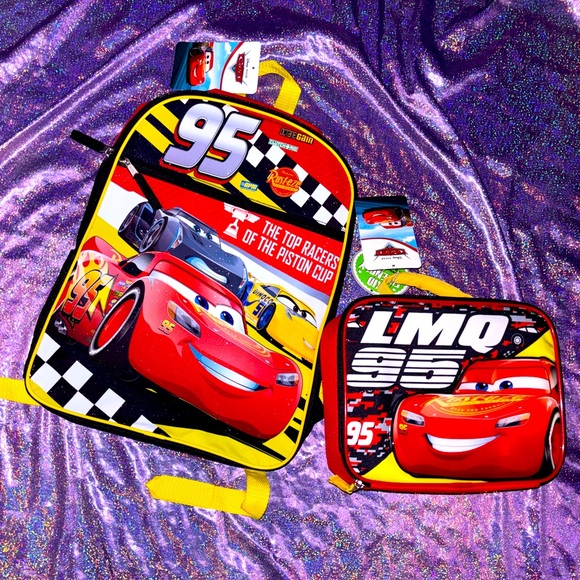 Disney Lightning McQueen backpack Set - Picture 1 of 7